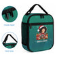 Angela Davis Civil Rights Black History Lunch Bag Ugly Christmas Pattern African American Heritage