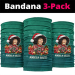 Angela Davis Civil Rights Black History Neck Gaiter Ugly Christmas Pattern African American Heritage