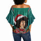 Angela Davis Civil Rights Black History Off Shoulder Wrap Waist Top Ugly Christmas Pattern African American Heritage