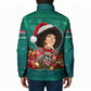 Angela Davis Civil Rights Black History Padded Jacket Ugly Christmas Pattern African American Heritage