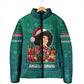 Angela Davis Civil Rights Black History Padded Jacket Ugly Christmas Pattern African American Heritage