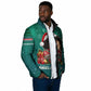 Angela Davis Civil Rights Black History Padded Jacket Ugly Christmas Pattern African American Heritage