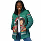 Angela Davis Civil Rights Black History Padded Jacket Ugly Christmas Pattern African American Heritage