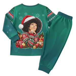 Angela Davis Civil Rights Black History Christmas Pajama Set Ugly Christmas Pattern African American Heritage