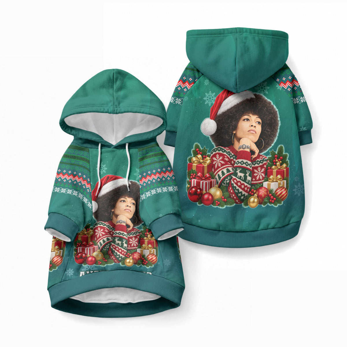 Angela Davis Civil Rights Black History Pet Hoodie Ugly Christmas Pattern African American Heritage