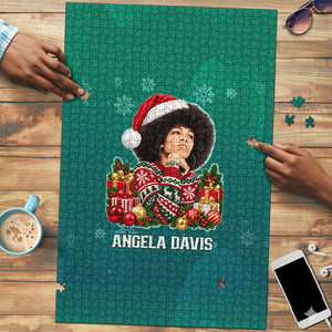 Angela Davis Civil Rights Black History Puzzle Ugly Christmas Pattern African American Heritage