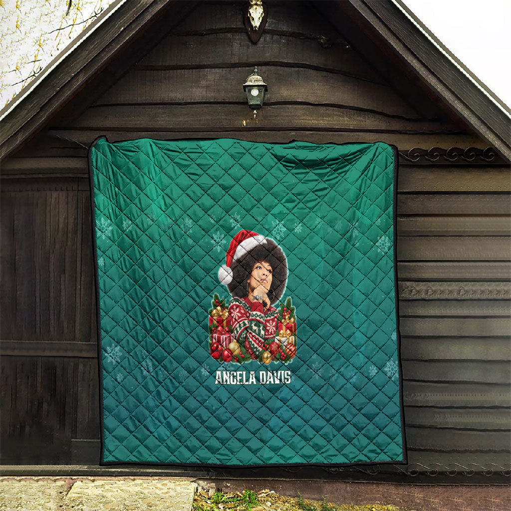 Angela Davis Civil Rights Black History Quilt Ugly Christmas Pattern African American Heritage