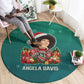 Angela Davis Civil Rights Black History Round Carpet Ugly Christmas Pattern African American Heritage