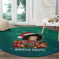 Angela Davis Civil Rights Black History Round Carpet Ugly Christmas Pattern African American Heritage