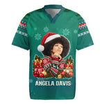Angela Davis Civil Rights Black History Rugby Jersey Ugly Christmas Pattern African American Heritage