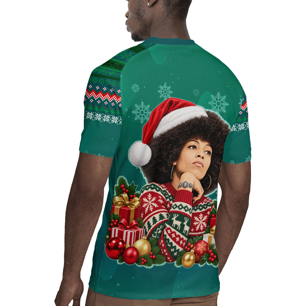 Angela Davis Civil Rights Black History Rugby Jersey Ugly Christmas Pattern African American Heritage