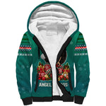 Angela Davis Civil Rights Black History Sherpa Hoodie Ugly Christmas Pattern African American Heritage