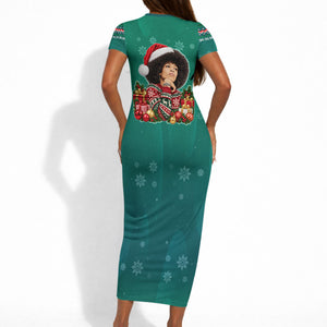 Angela Davis Civil Rights Black History Short Sleeve Bodycon Dress Ugly Christmas Pattern African American Heritage