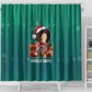 Angela Davis Civil Rights Black History Shower Curtain Ugly Christmas Pattern African American Heritage