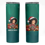 Angela Davis Civil Rights Black History Skinny Tumbler Ugly Christmas Pattern African American Heritage