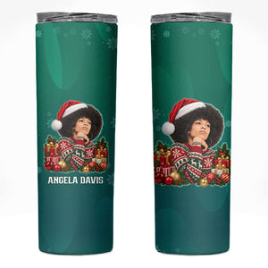Angela Davis Civil Rights Black History Skinny Tumbler Ugly Christmas Pattern African American Heritage
