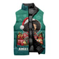 Angela Davis Civil Rights Black History Sleeveless Puffer Jacket Ugly Christmas Pattern African American Heritage