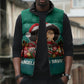 Angela Davis Civil Rights Black History Sleeveless Puffer Jacket Ugly Christmas Pattern African American Heritage