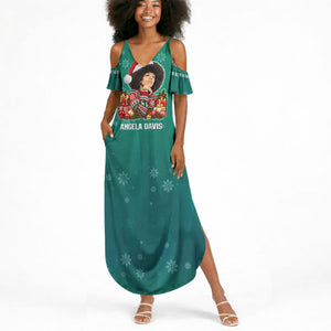 Angela Davis Civil Rights Black History Summer Maxi Dress Ugly Christmas Pattern African American Heritage