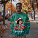 Angela Davis Civil Rights Black History Sweatshirt Ugly Christmas Pattern African American Heritage