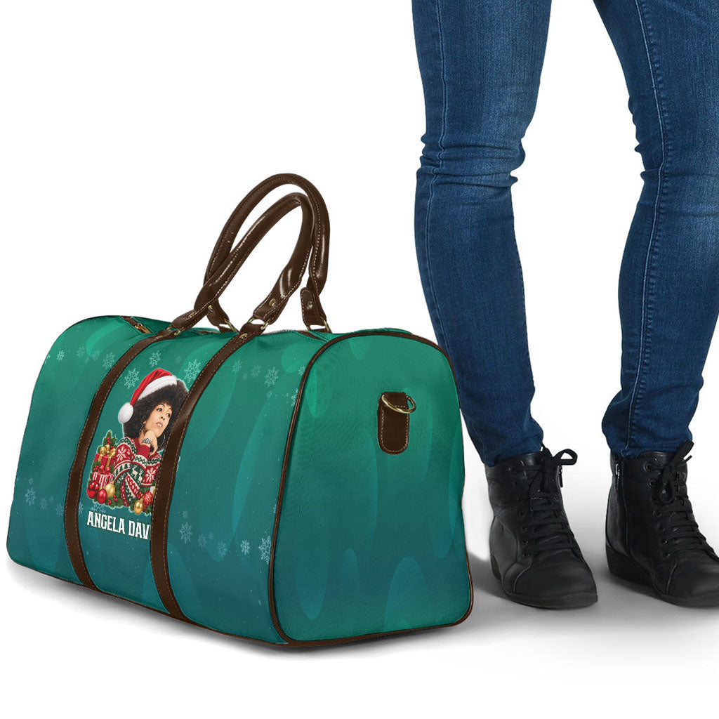 Angela Davis Civil Rights Black History Travel Bag Ugly Christmas Pattern African American Heritage