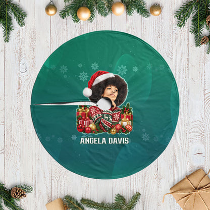 Angela Davis Civil Rights Black History Tree Skirt Ugly Christmas Pattern African American Heritage