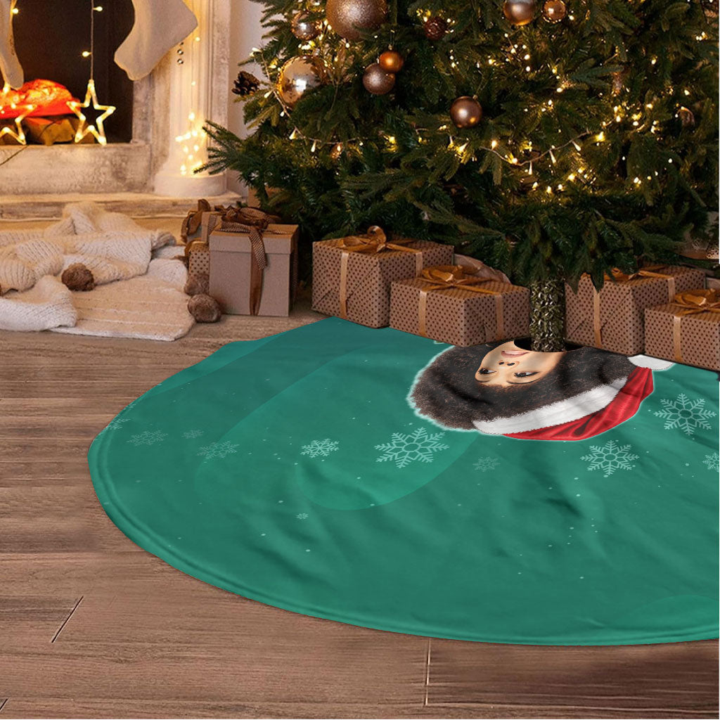 Angela Davis Civil Rights Black History Tree Skirt Ugly Christmas Pattern African American Heritage