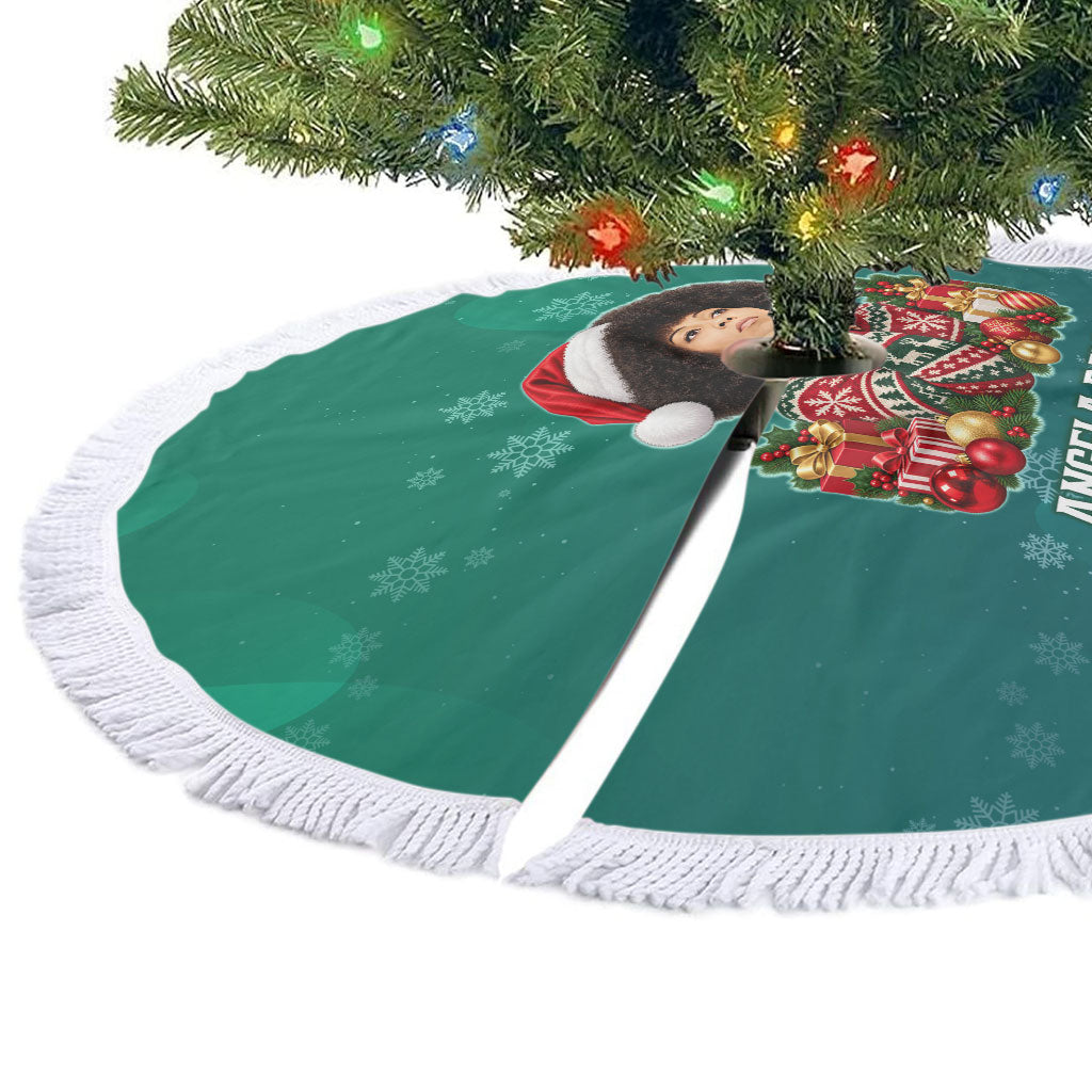 Angela Davis Civil Rights Black History Tree Skirt Ugly Christmas Pattern African American Heritage