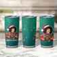 Angela Davis Civil Rights Black History Tumbler Cup Ugly Christmas Pattern African American Heritage