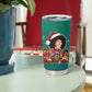 Angela Davis Civil Rights Black History Tumbler Cup Ugly Christmas Pattern African American Heritage