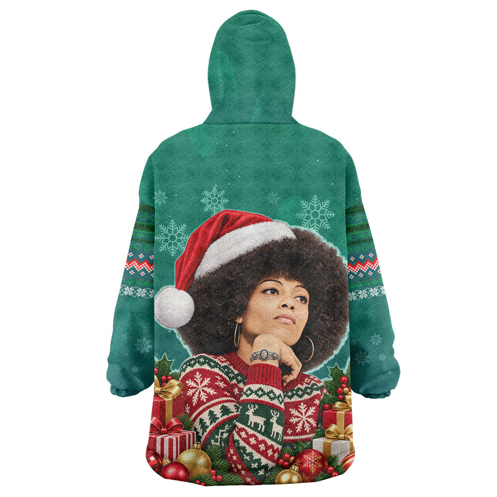 Angela Davis Civil Rights Black History Wearable Blanket Hoodie Ugly Christmas Pattern African American Heritage