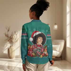 Angela Davis Civil Rights Black History Women Casual Shirt Ugly Christmas Pattern African American Heritage