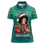 Angela Davis Civil Rights Black History Women Polo Shirt Ugly Christmas Pattern African American Heritage