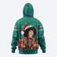 Angela Davis Civil Rights Black History Zip Hoodie Ugly Christmas Pattern African American Heritage