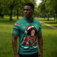Angela Davis Civil Rights Black History Zipper Polo Shirt Ugly Christmas Pattern African American Heritage