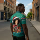 Angela Davis Civil Rights Black History Zipper Polo Shirt Ugly Christmas Pattern African American Heritage