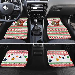 Madagascar Christmas Car Mats Lemur Santa Hat Holiday Tree - African Pride