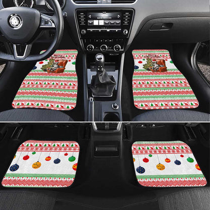 Madagascar Christmas Car Mats Lemur Santa Hat Holiday Tree - African Pride