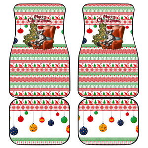 Madagascar Christmas Car Mats Lemur Santa Hat Holiday Tree - African Pride