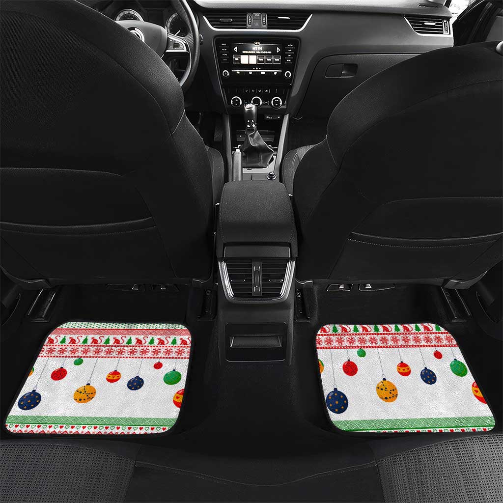 Madagascar Christmas Car Mats Lemur Santa Hat Holiday Tree - African Pride