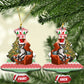 Madagascar Christmas Ceramic Ornament Lemur Santa Hat Holiday Tree - African Pride