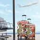 Madagascar Christmas Luggage Cover Lemur Santa Hat Holiday Tree - African Pride