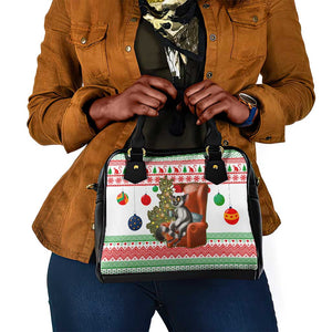 Madagascar Christmas Shoulder Handbag Lemur Santa Hat Holiday Tree - African Pride