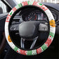 Madagascar Christmas Steering Wheel Cover Lemur Santa Hat Holiday Tree - African Pride