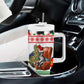 Madagascar Christmas Tumbler With Handle Lemur Santa Hat Holiday Tree - African Pride