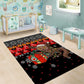 Madagascar Christmas Area Rug Aye Aye Lemur Santa Hat Holiday Lights - African Pride