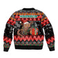 Madagascar Christmas Bomber Jacket Aye Aye Lemur Santa Hat Holiday Lights - African Pride