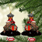 Madagascar Christmas Ceramic Ornament Aye Aye Lemur Santa Hat Holiday Lights - African Pride
