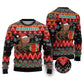 Madagascar Christmas Ugly Christmas Sweater Aye Aye Lemur Santa Hat Holiday Lights - African Pride