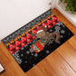 Madagascar Christmas Rubber Doormat Aye Aye Lemur Santa Hat Holiday Lights - African Pride